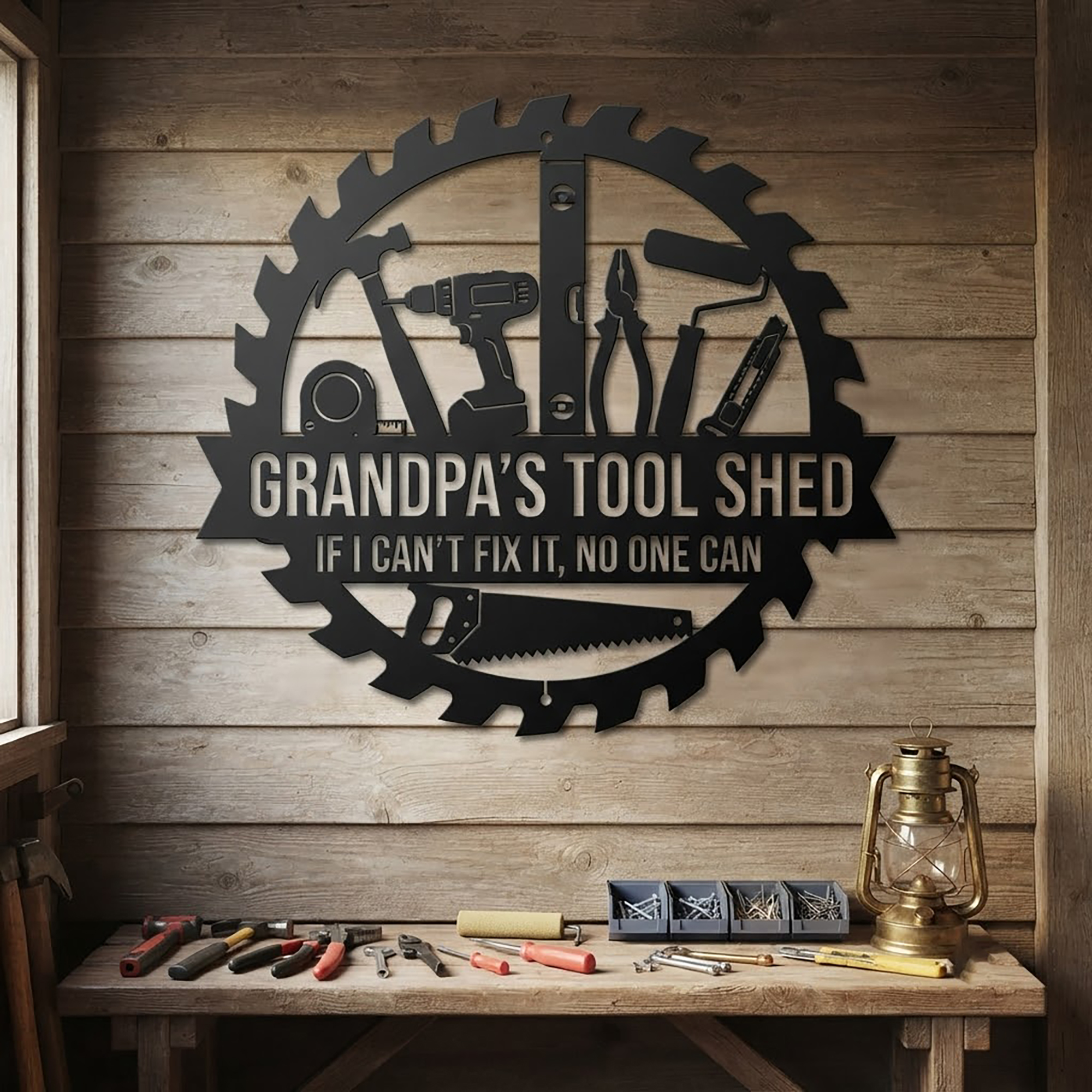 Grandpa’s Tool Shed Metal Sign