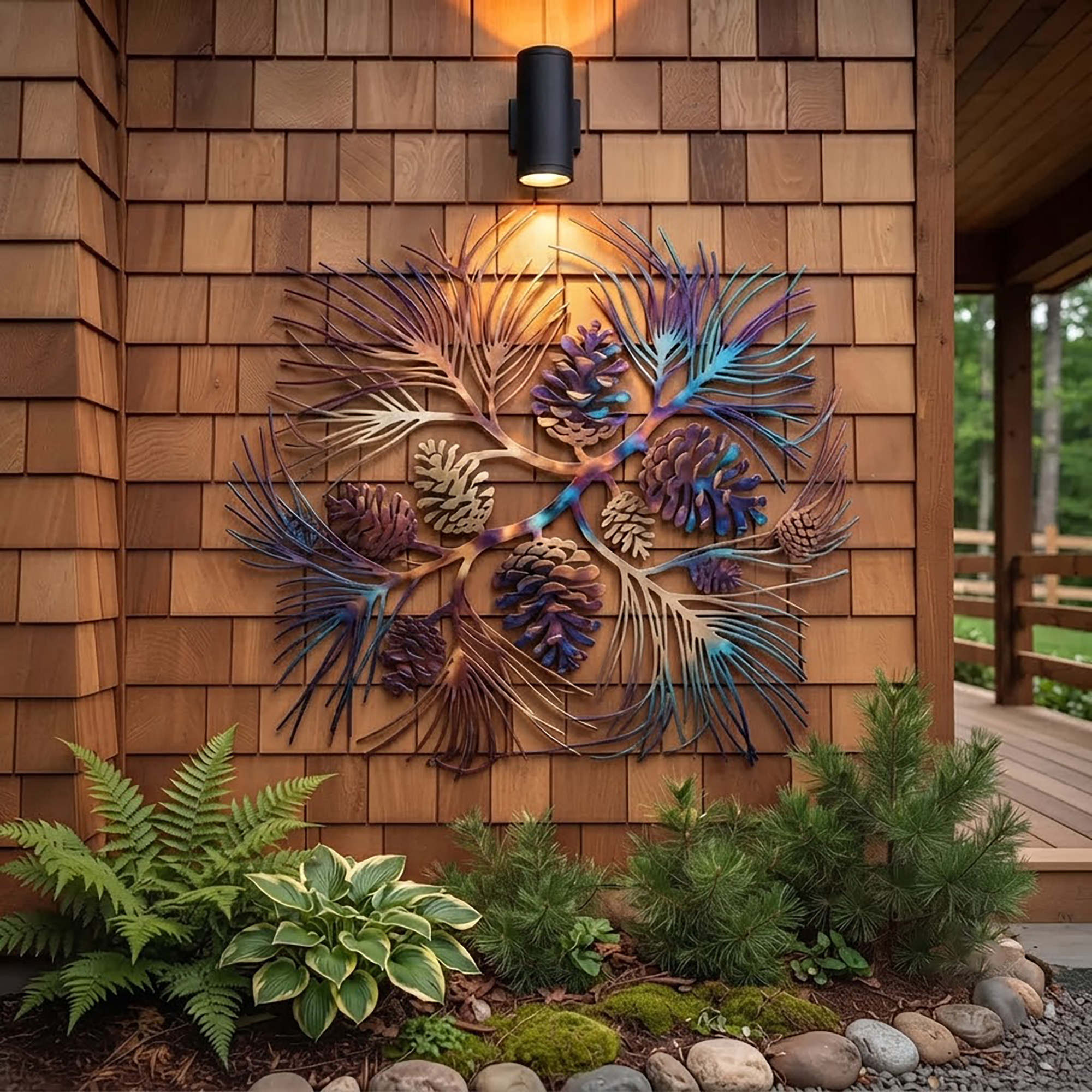 Pine Cone Metal Wall Art