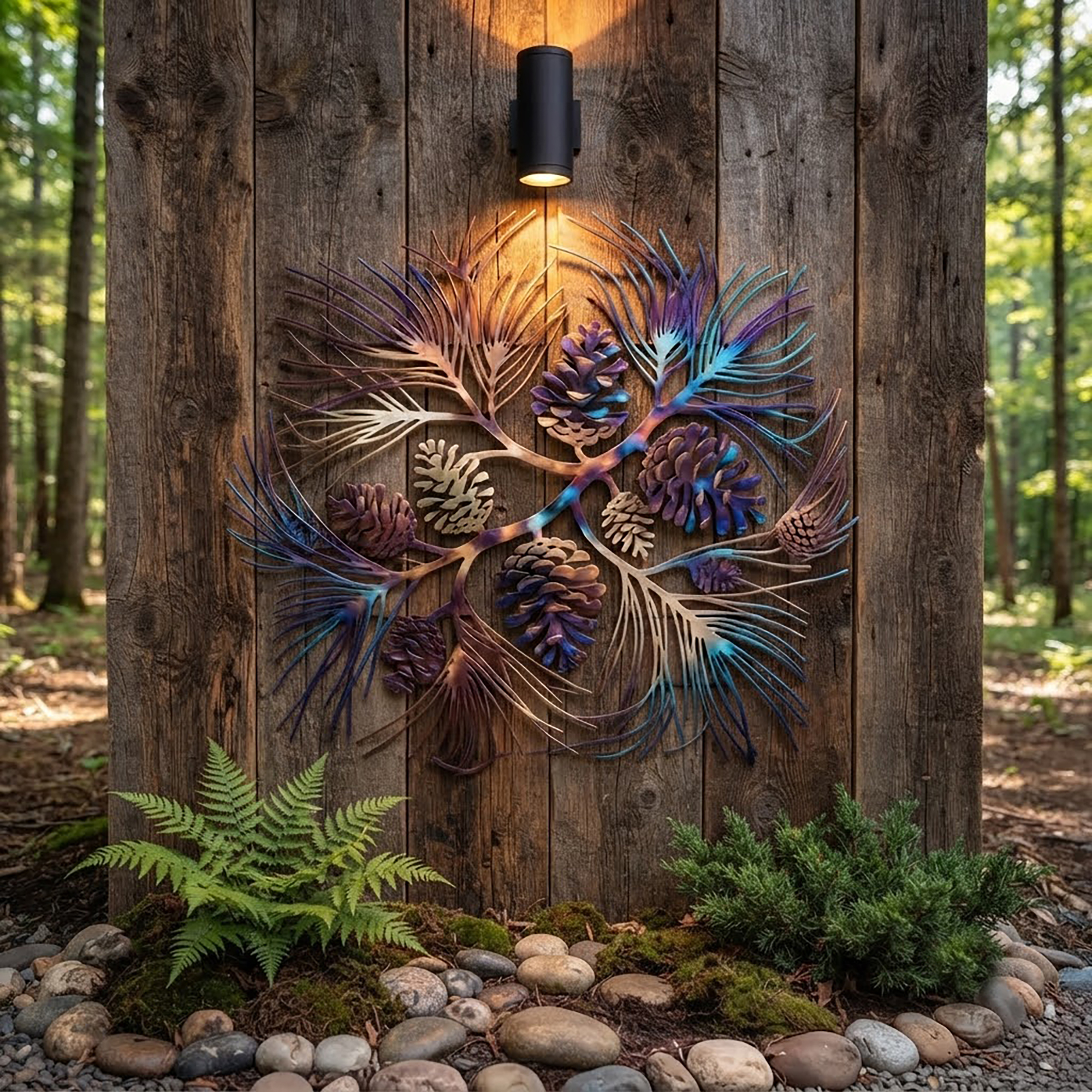 Pine Cone Metal Wall Art - product view 2