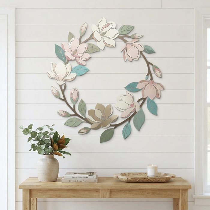Magnolia Flower Metal Wall Art