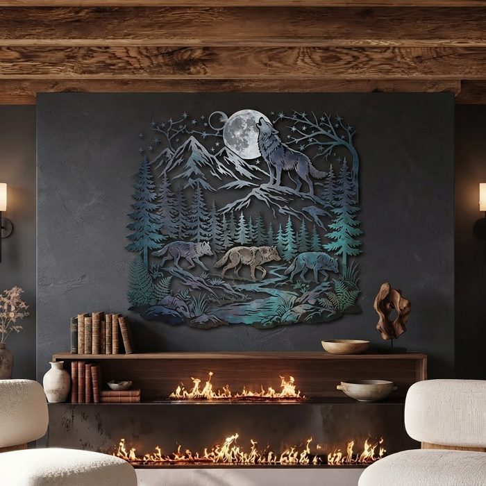 Wolf Pack Metal Wall Art