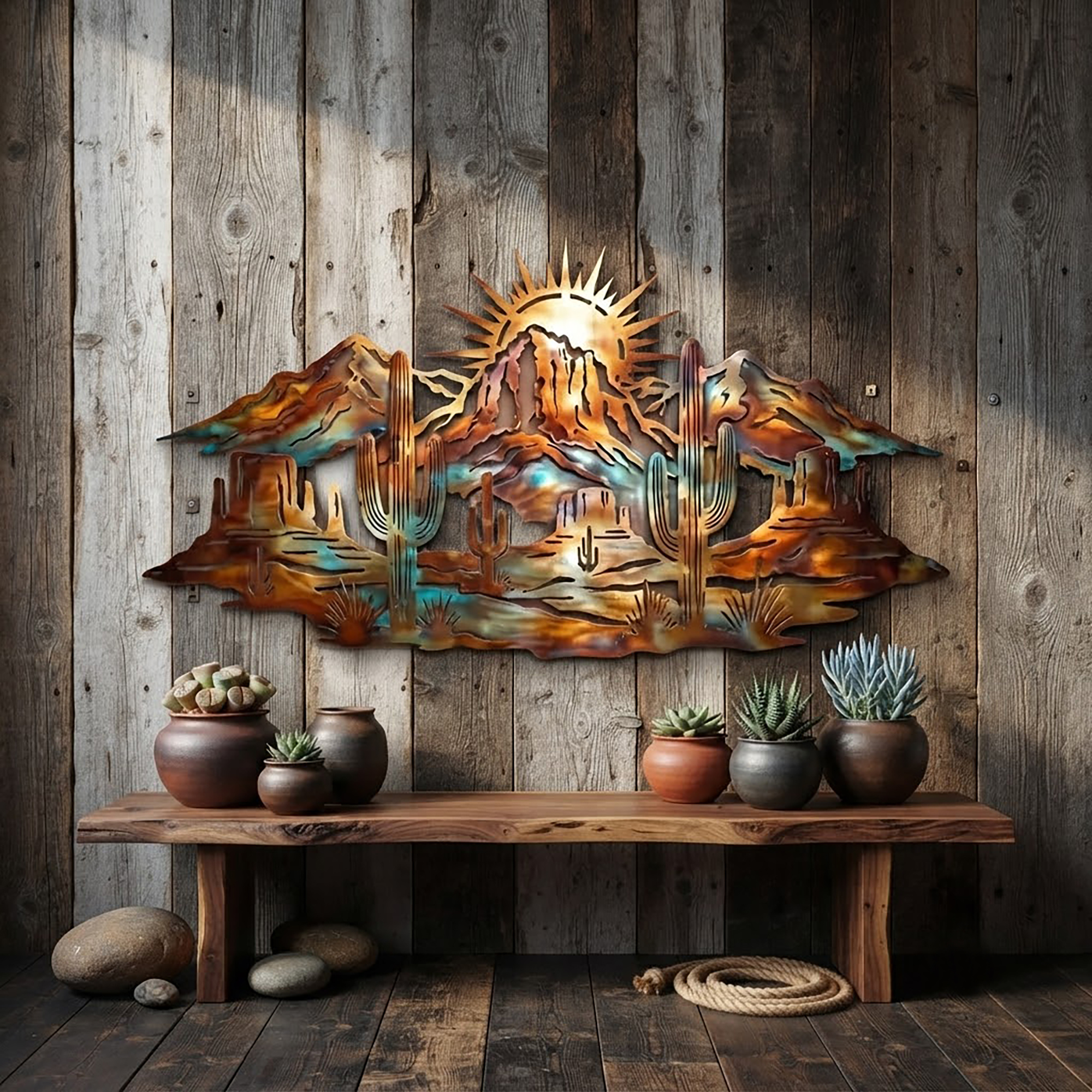 Desert Landscape Metal Wall Art - product view 2