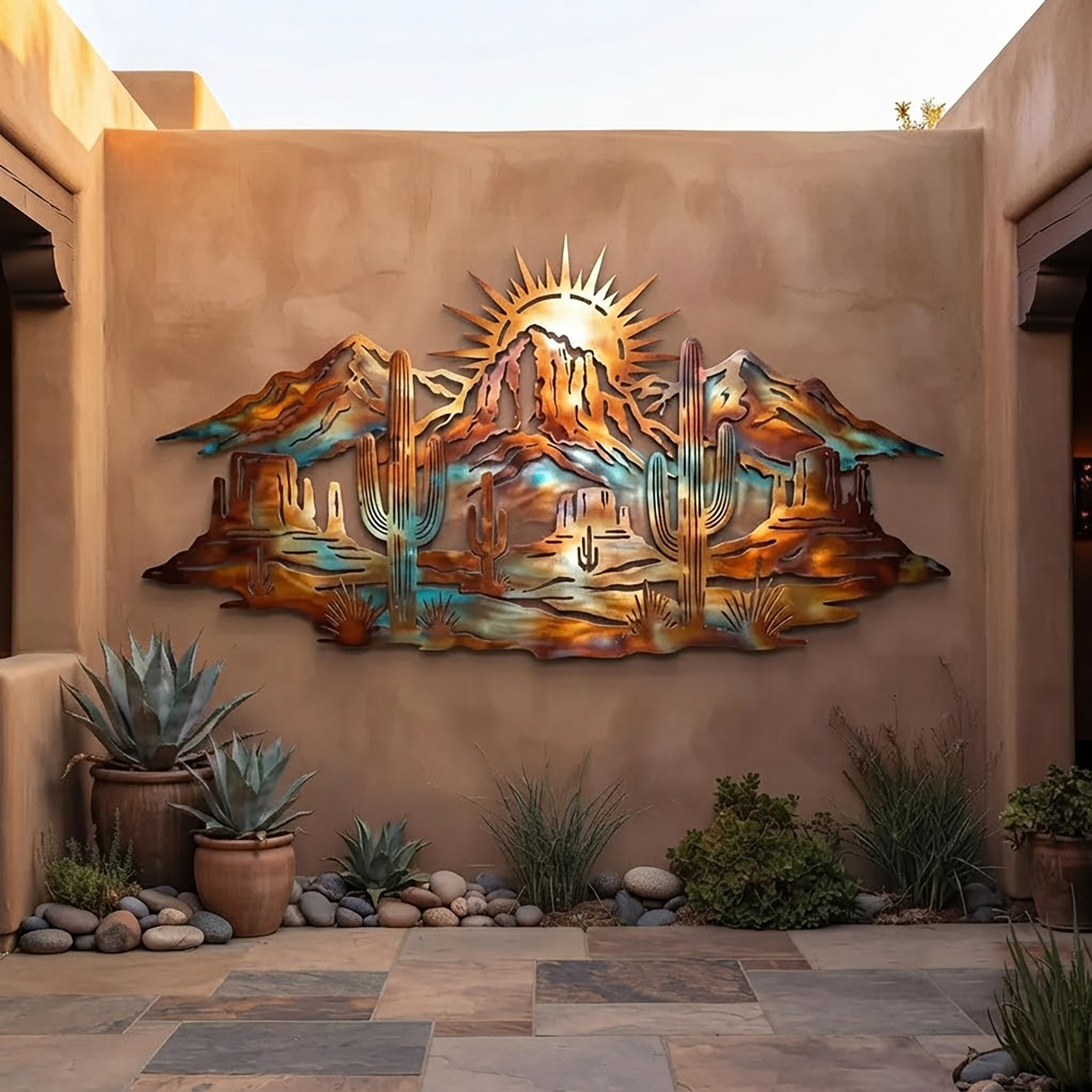 Desert Landscape Metal Wall Art - product view 3