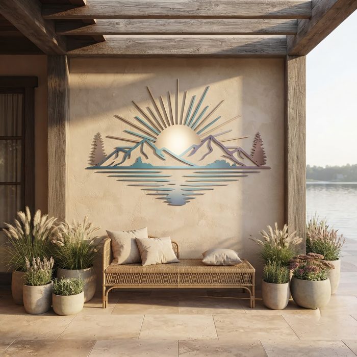Mountain Sunrise Metal Wall Art