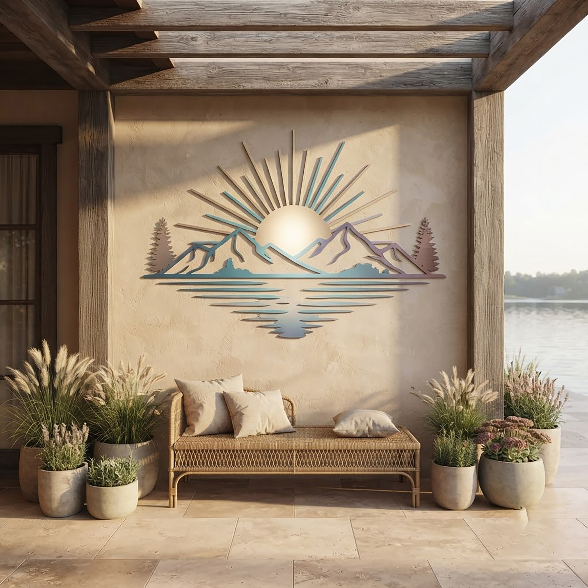 Mountain Sunrise Metal Wall Art