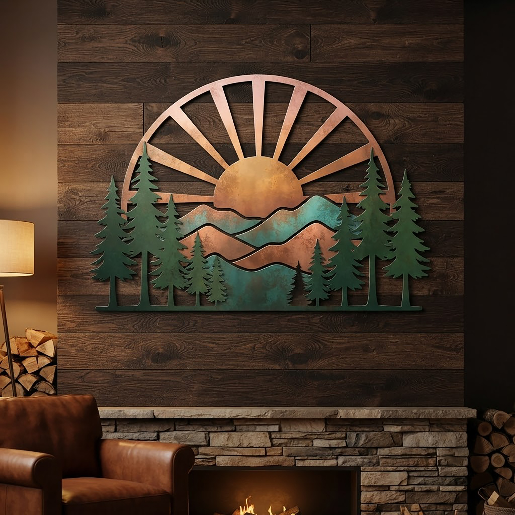 Mountain Sunrise Metal Wall Art