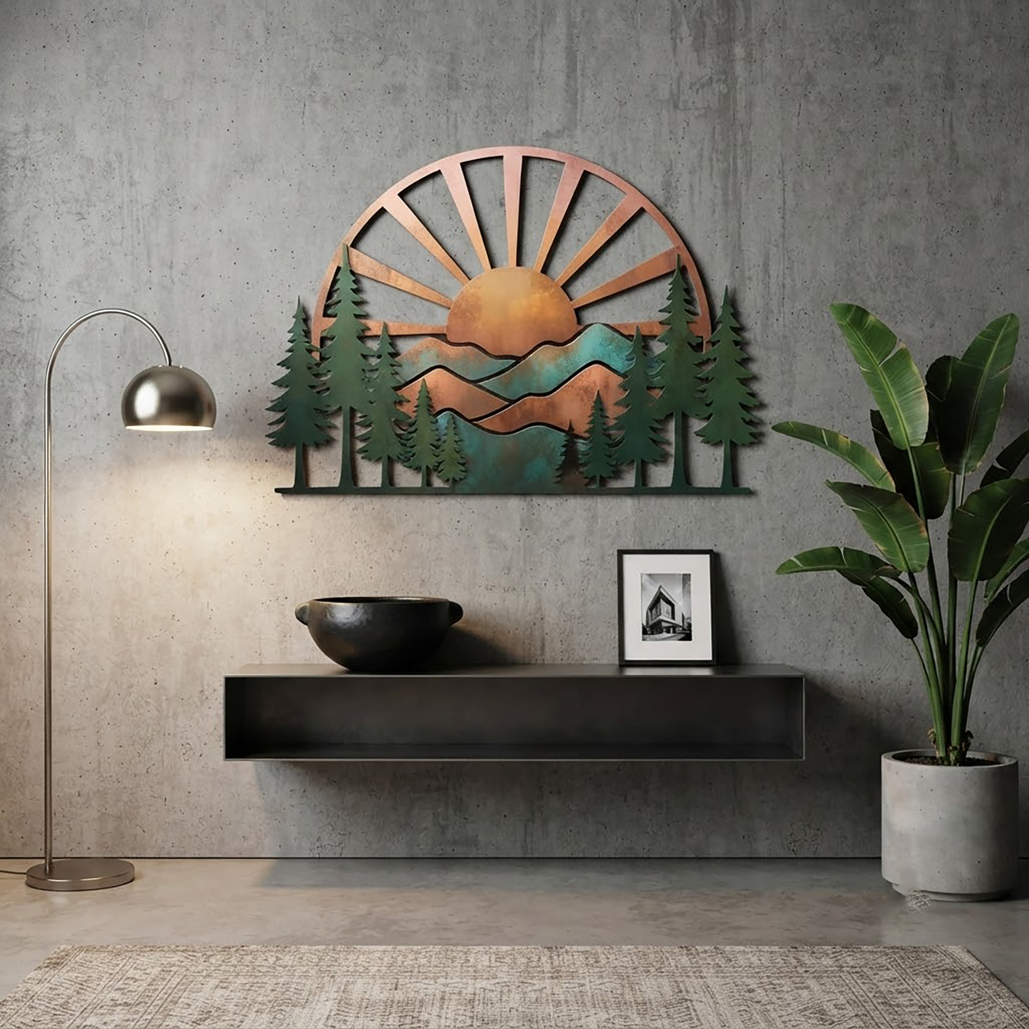 Mountain Sunrise Metal Wall Art - product view 2