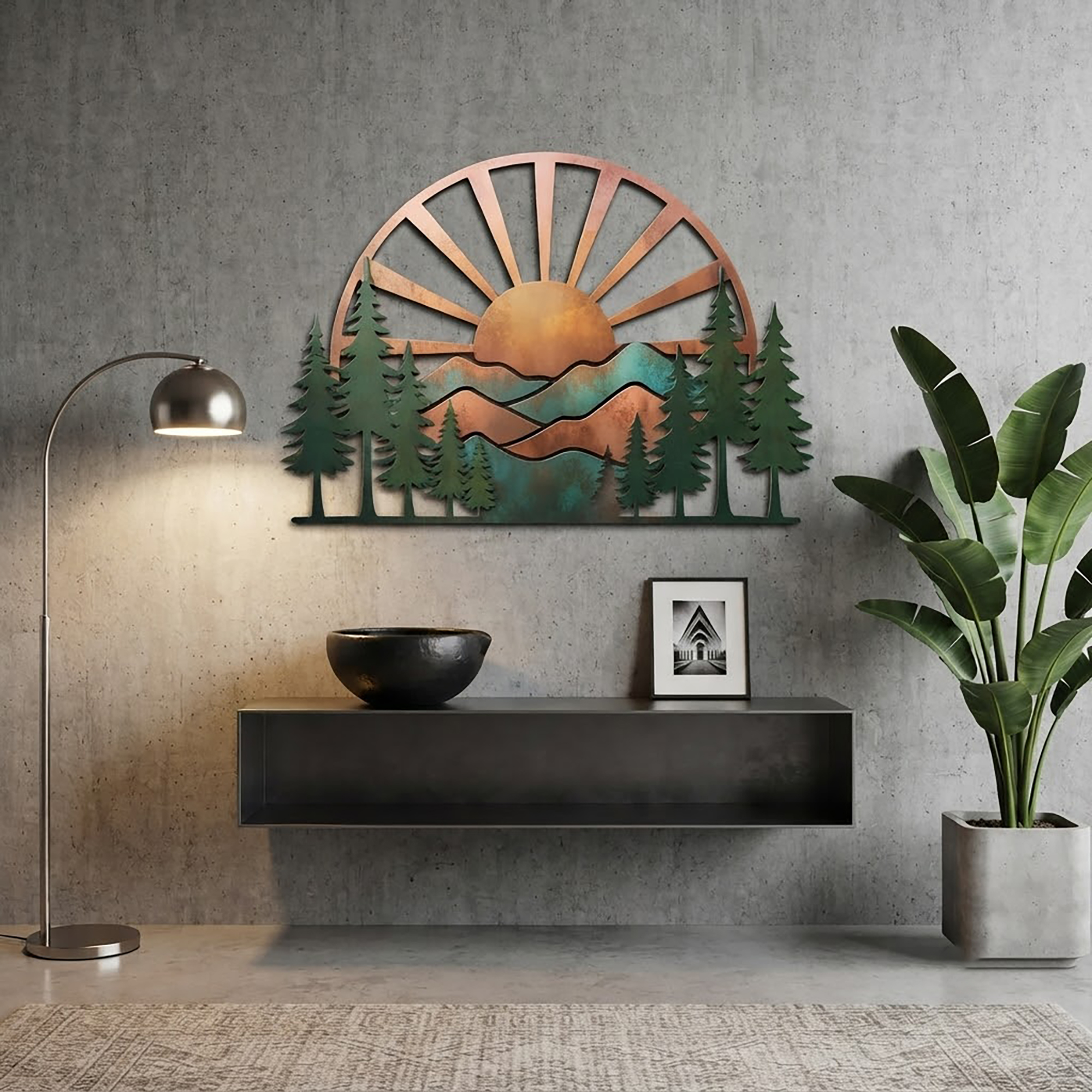 Mountain Sunrise Metal Wall Art - product view 3
