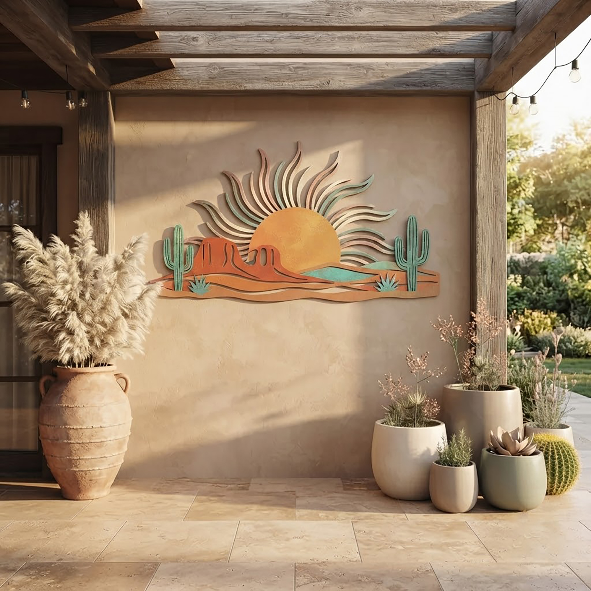 Desert Sun Metal Wall Art