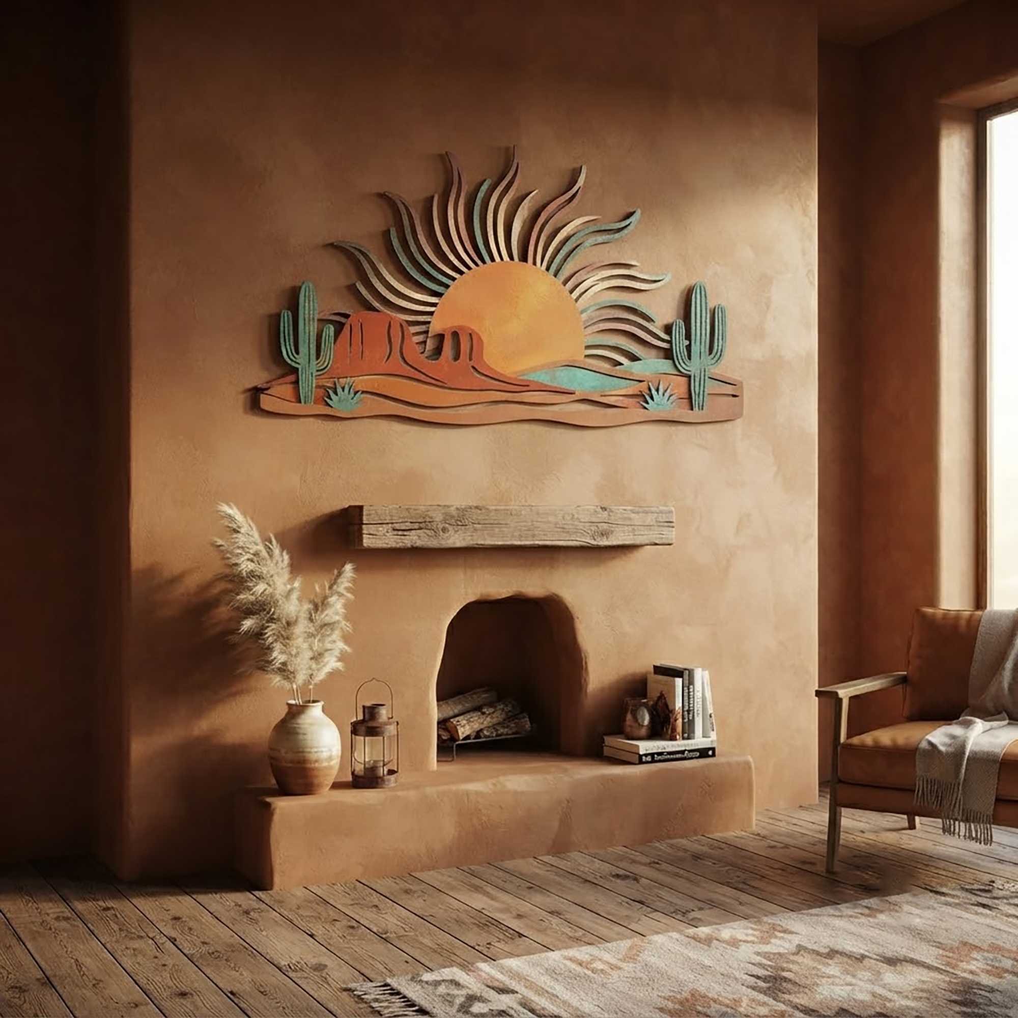 Desert Sun Metal Wall Art - product view 2