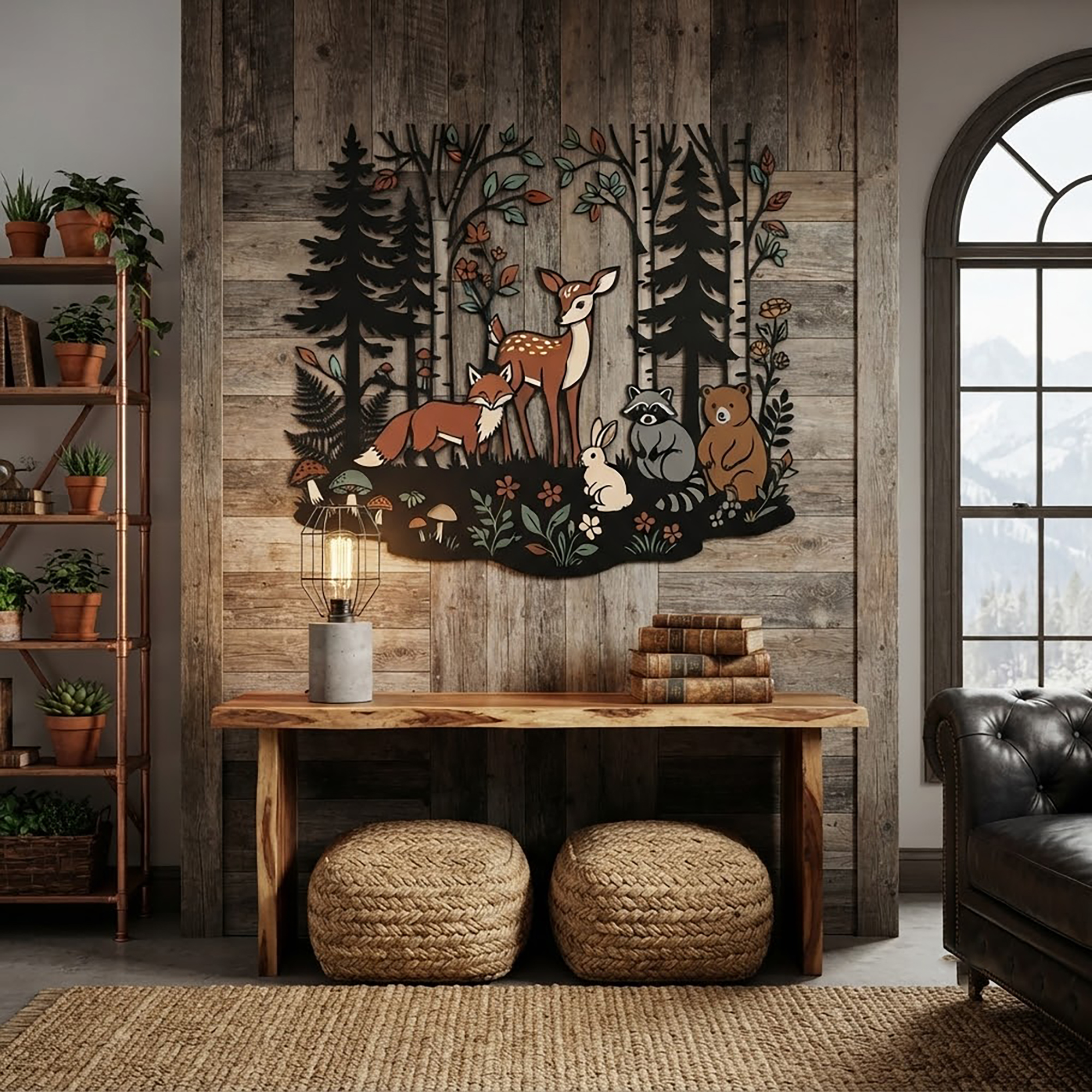 Woodland Animals Metal Wall Art - product view 2