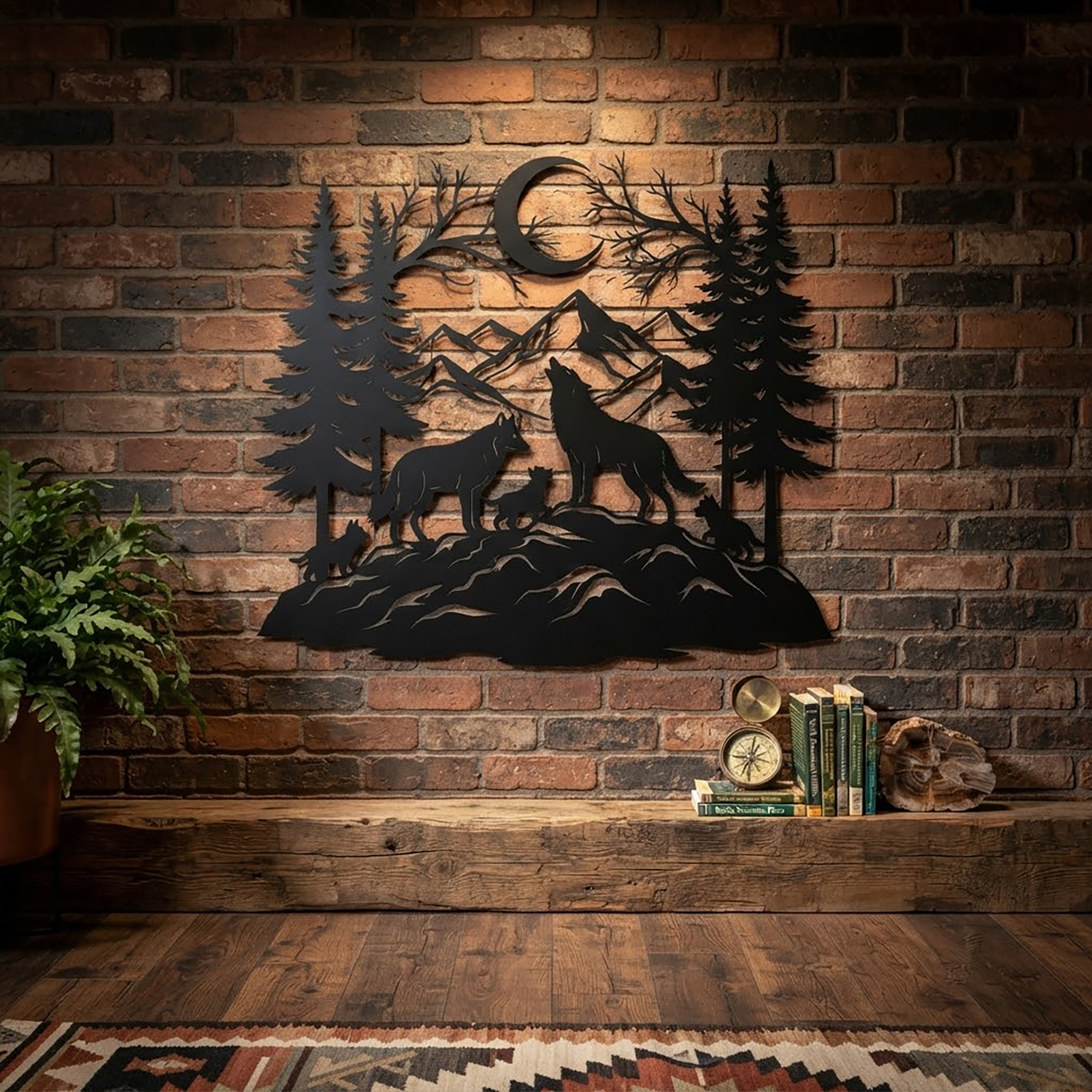 Wolf Family Metal Wall Art - product view 2