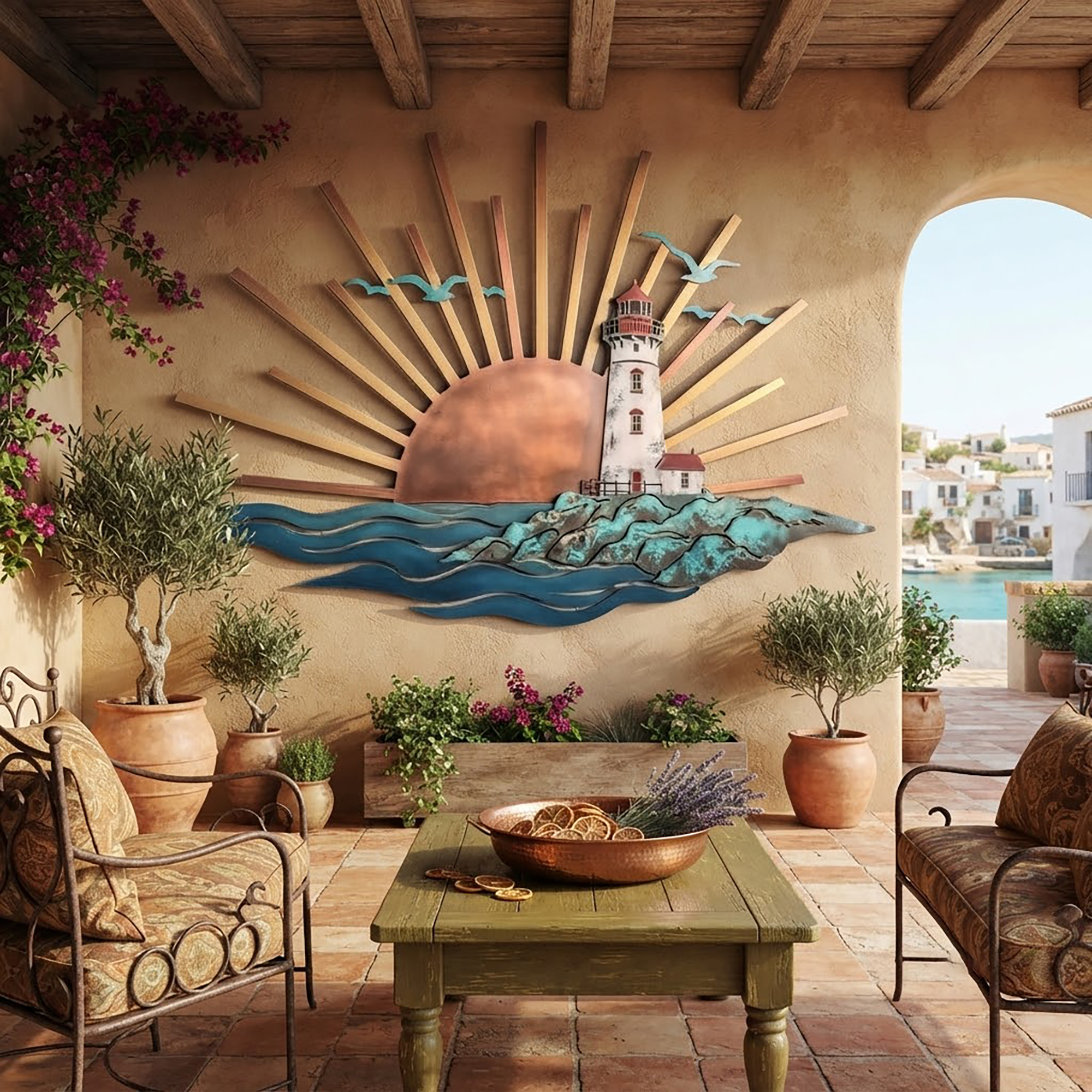 Lighthouse Metal Wall Art - product view 2