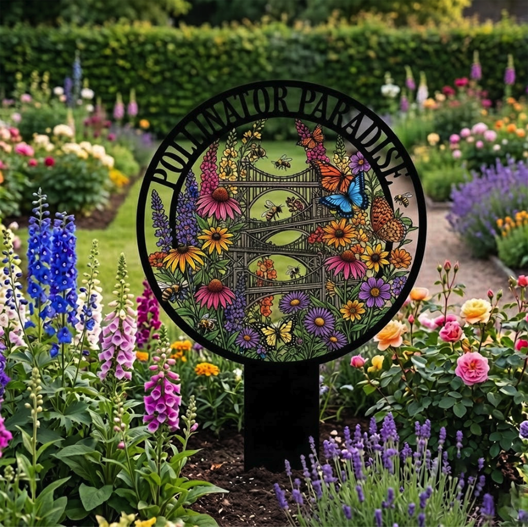 Pollinator Paradise Garden Stake
