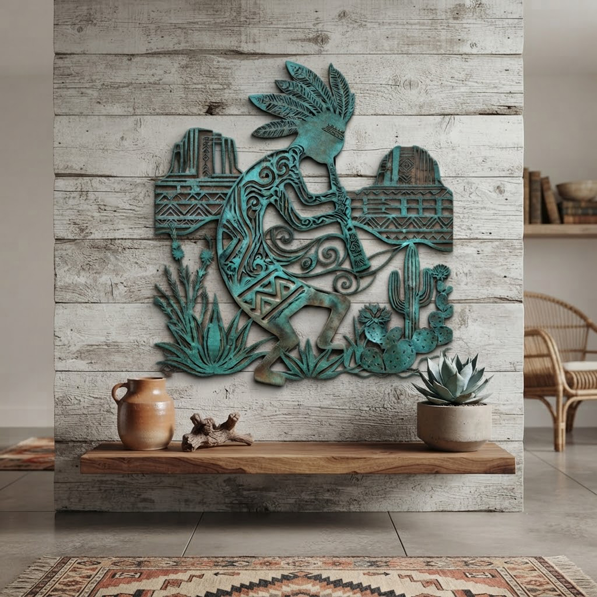 Southwest Kokopelli Metal Wall Art - product view 3
