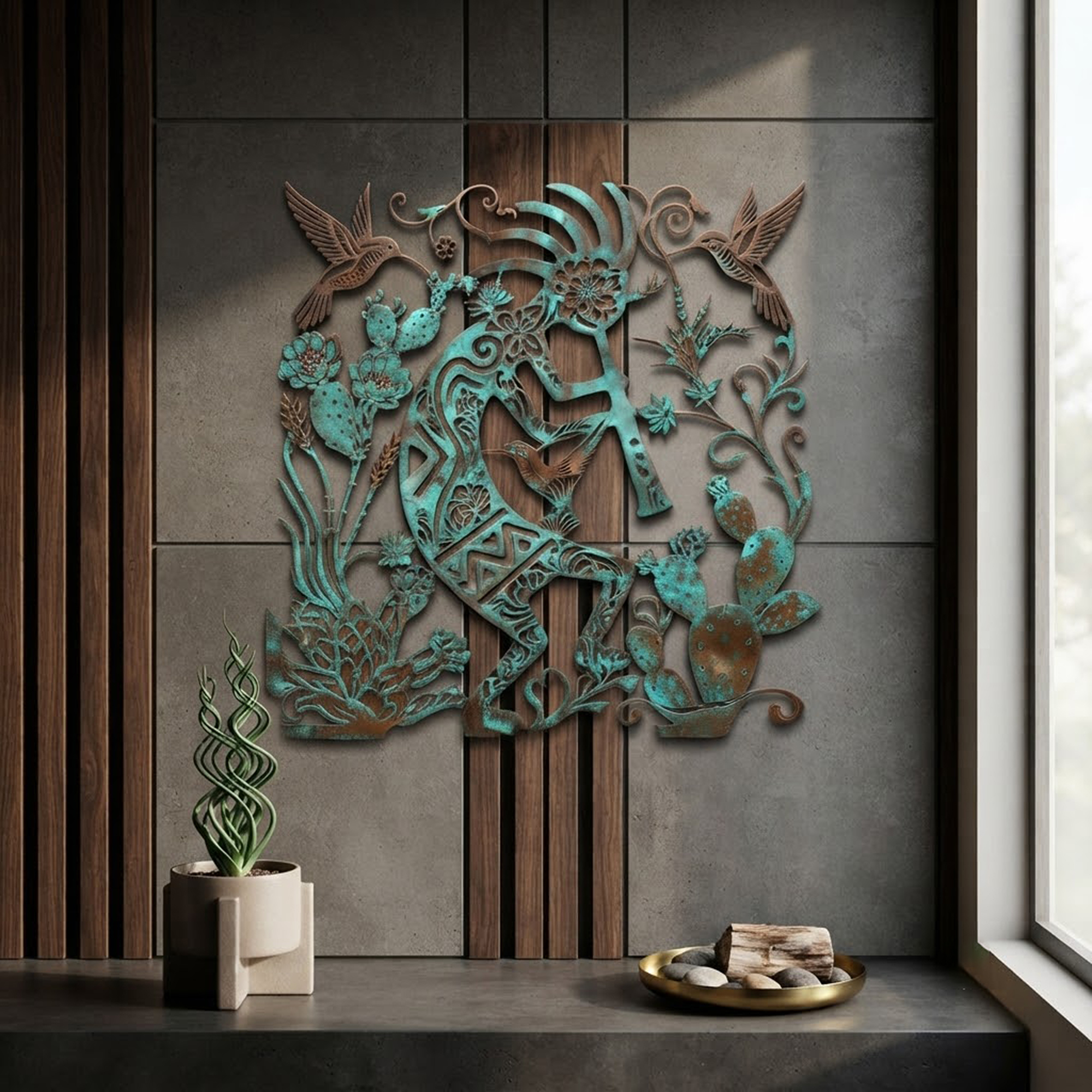 Southwest Kokopelli Metal Wall Art - product view 2
