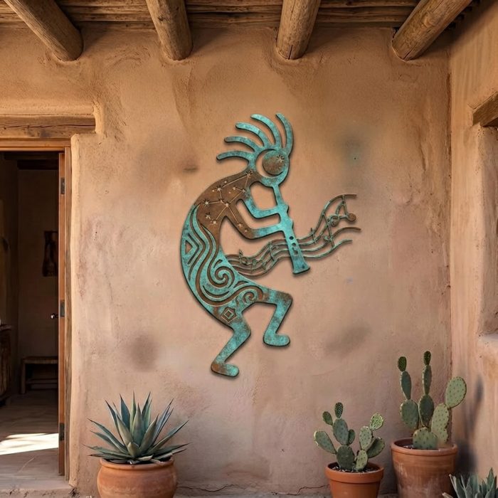 Minimalist Kokopelli Metal Wall Art
