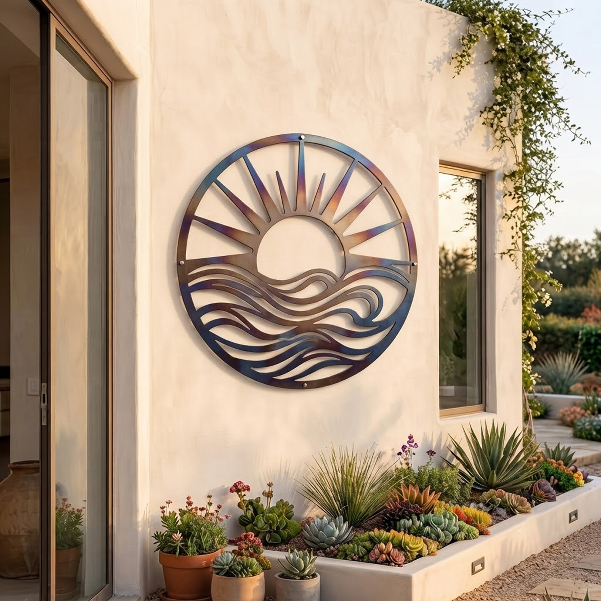 Modern Ocean Wave Metal Wall Art