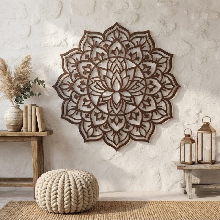 Lotus Mandala Metal Wall Art