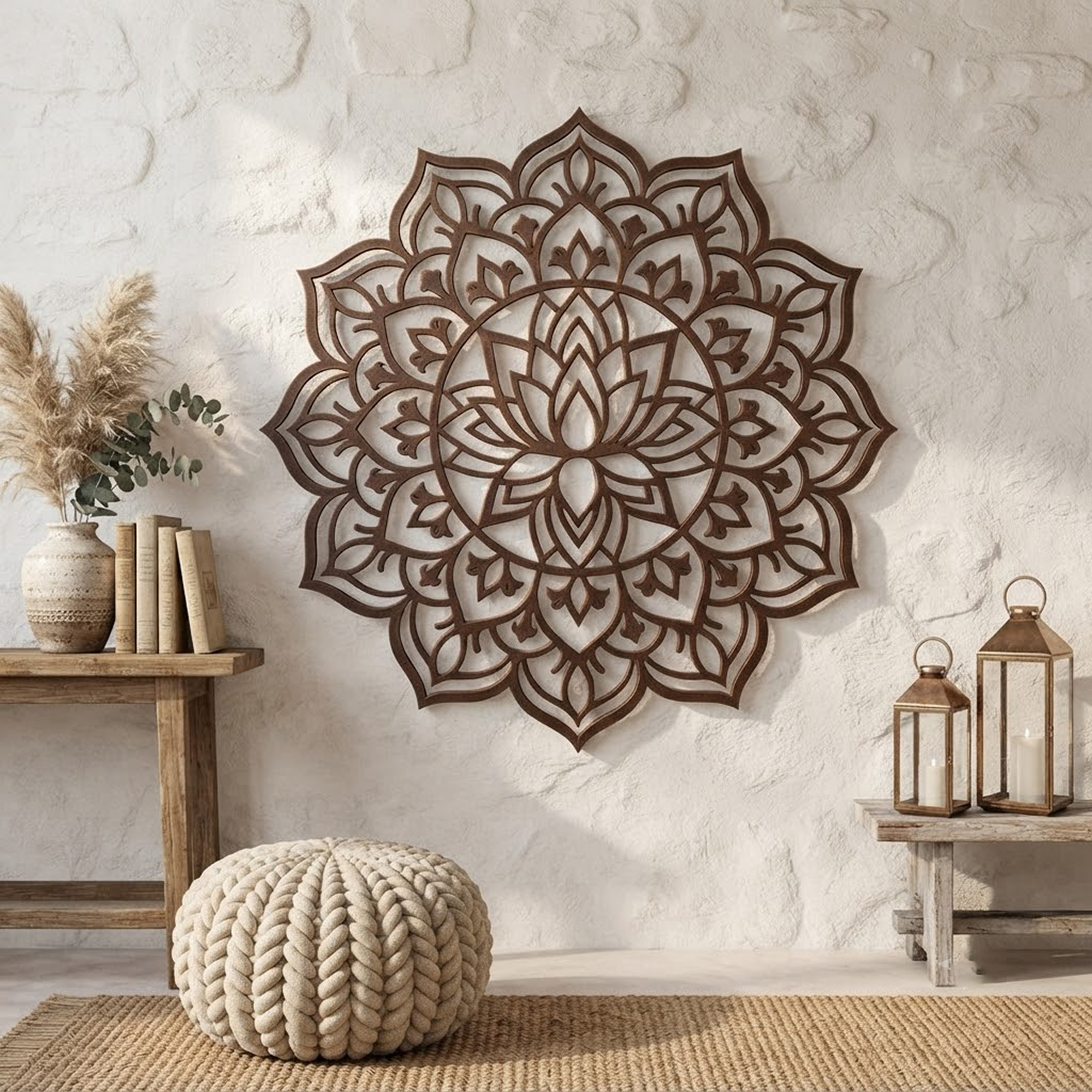 Lotus Mandala Metal Wall Art