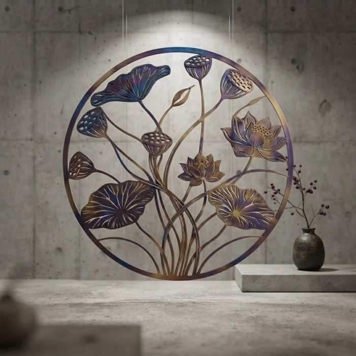Lotus Flower Metal Wall Art