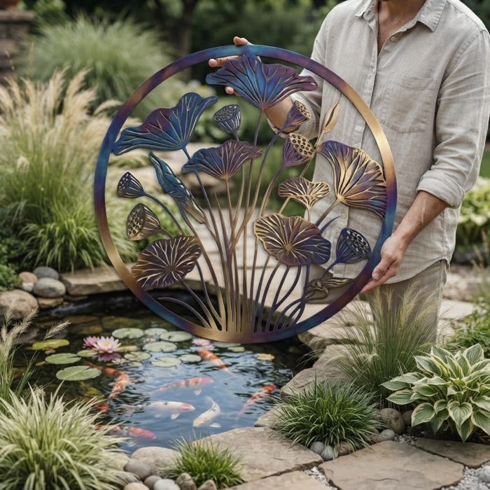 Lotus Flower Metal Wall Art