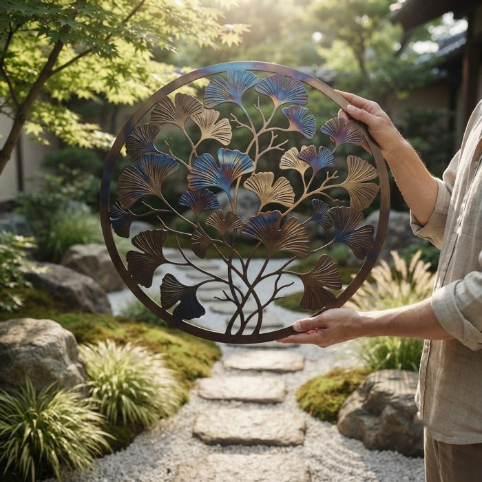 Ginkgo Tree Metal Wall Art