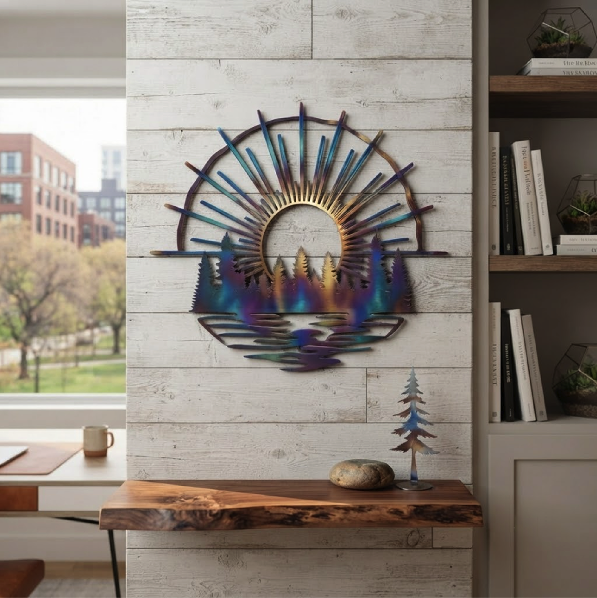 Forest Sunset Metal Wall Art