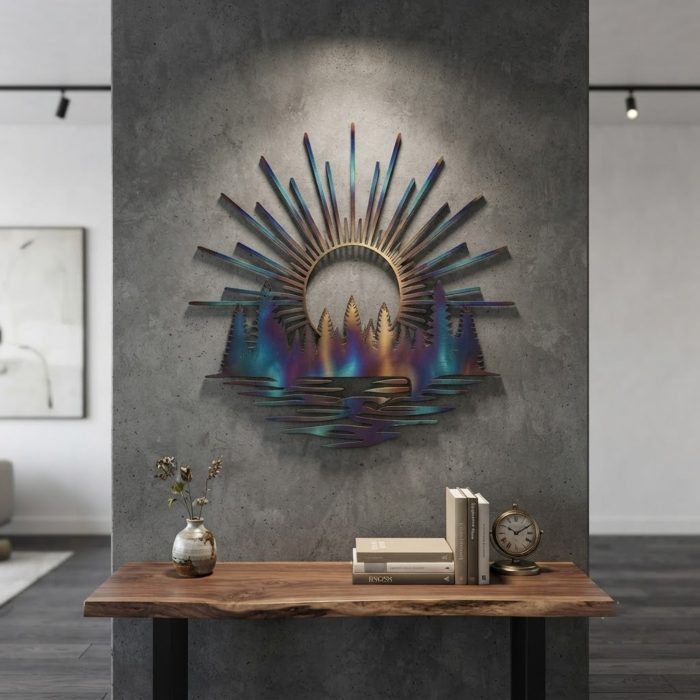 Mountain Sunset Metal Wall Art