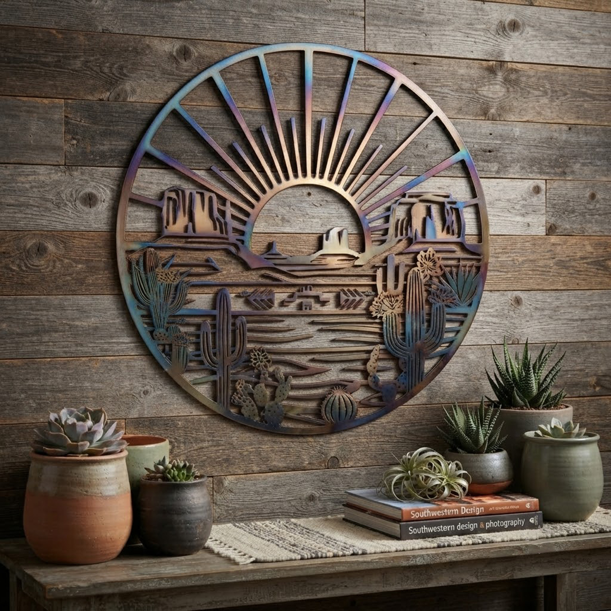 Southwest Desert Metal Wall Art - product view 2