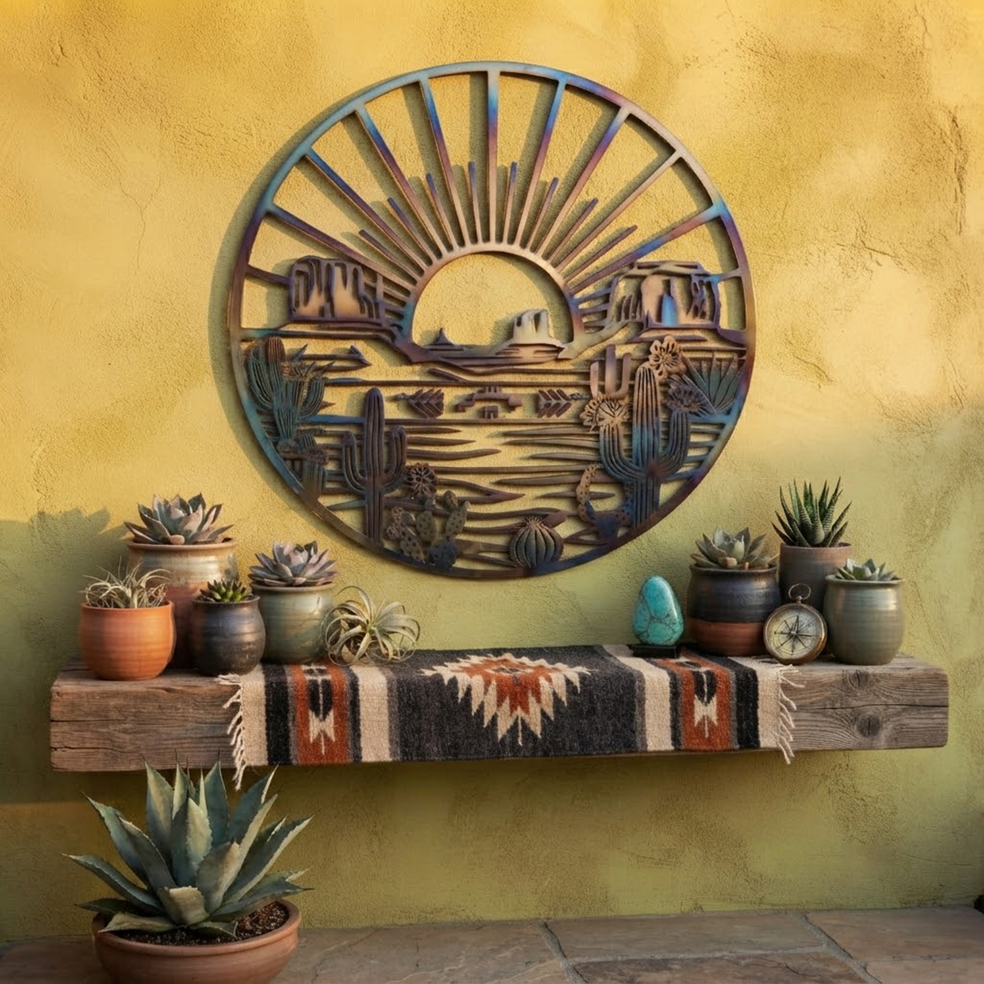 Southwest Desert Metal Wall Art - product view 3