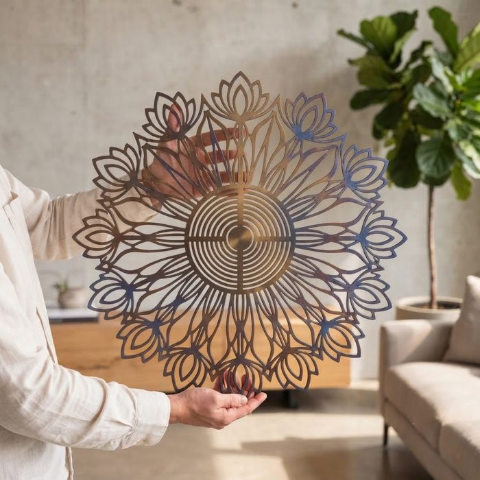 Lotus Mandala Metal Wall Art