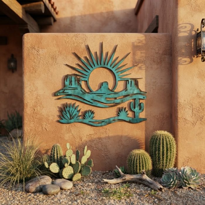 Southwest Desert Sunrise Metal Wall Art
