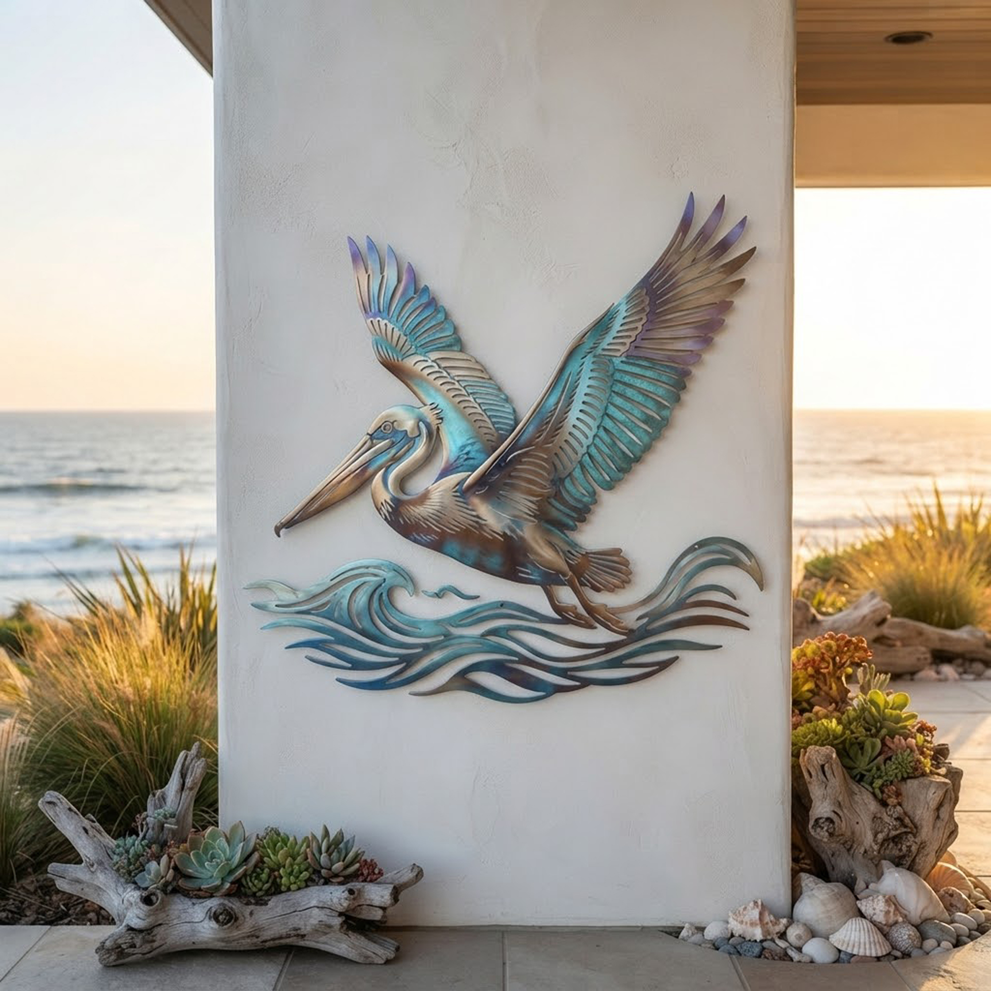 Pelican Metal Wall Art