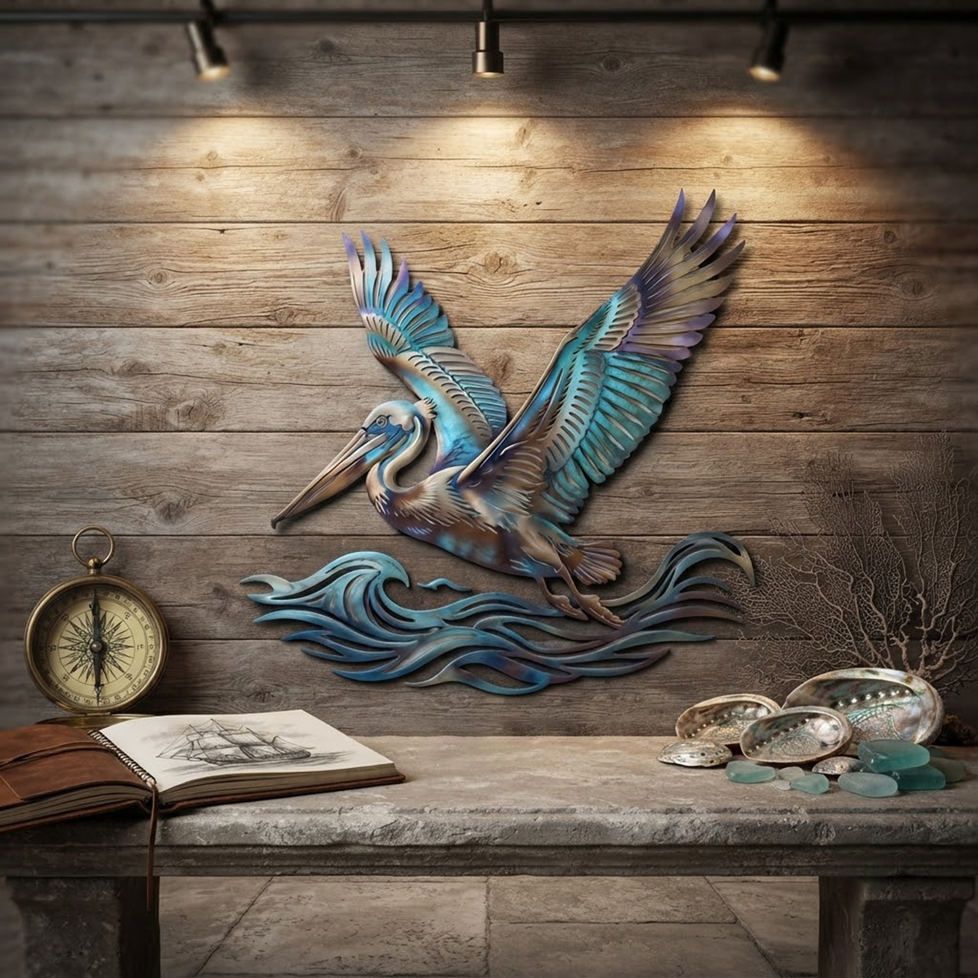 Pelican Metal Wall Art - product view 2
