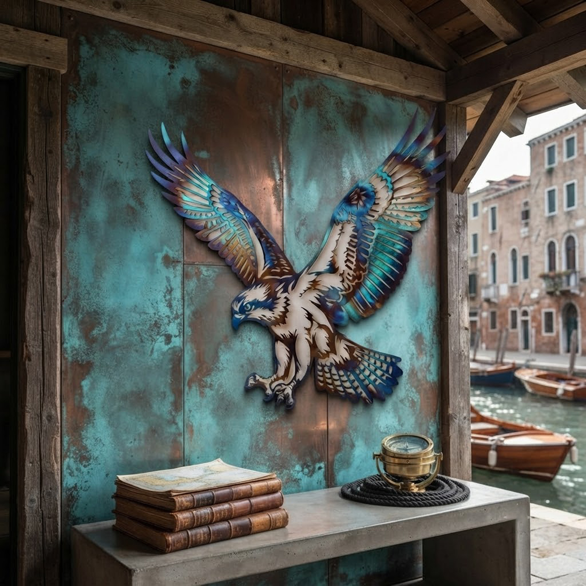 Flying Eagle Metal Wall Art - product view 2