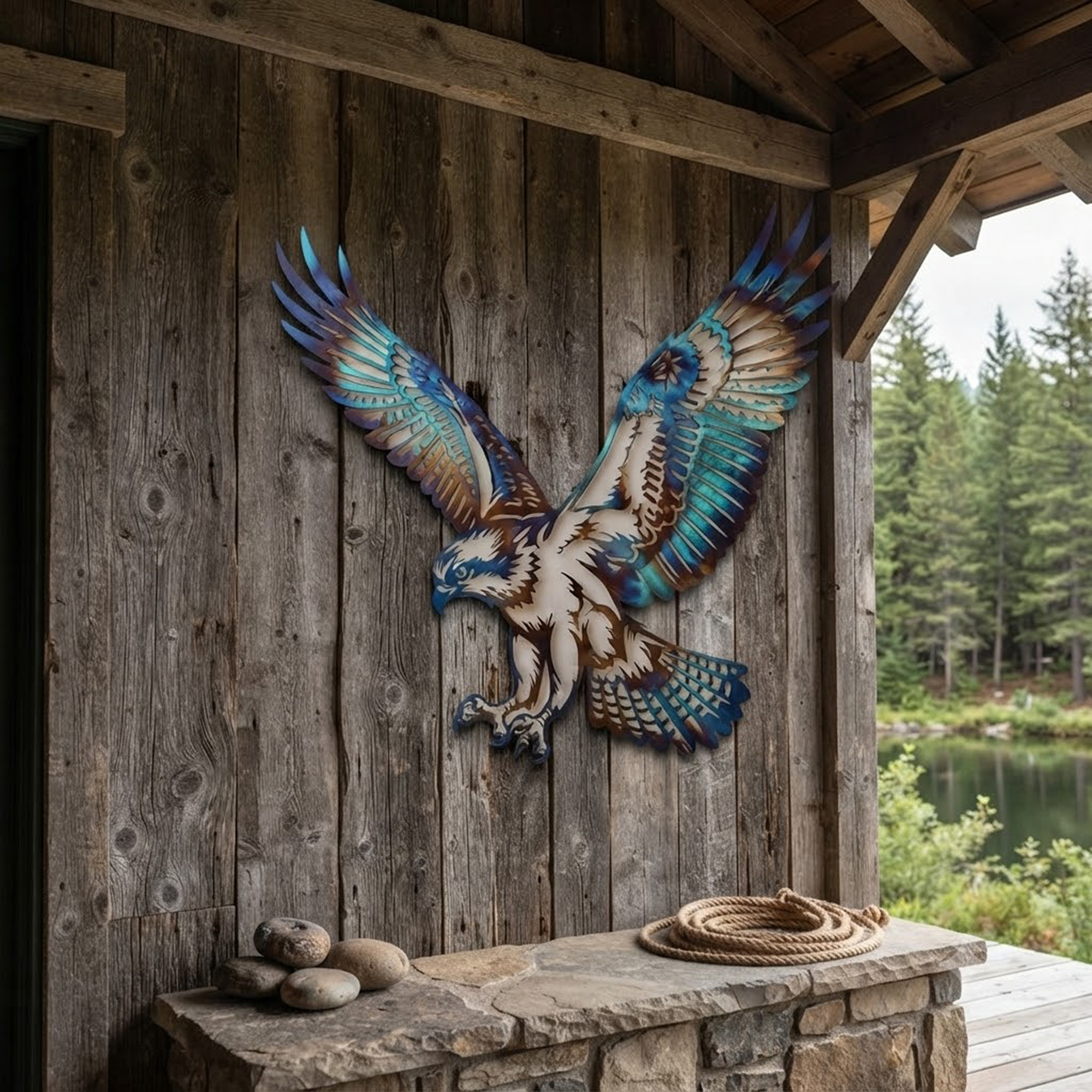 Flying Eagle Metal Wall Art - product view 3