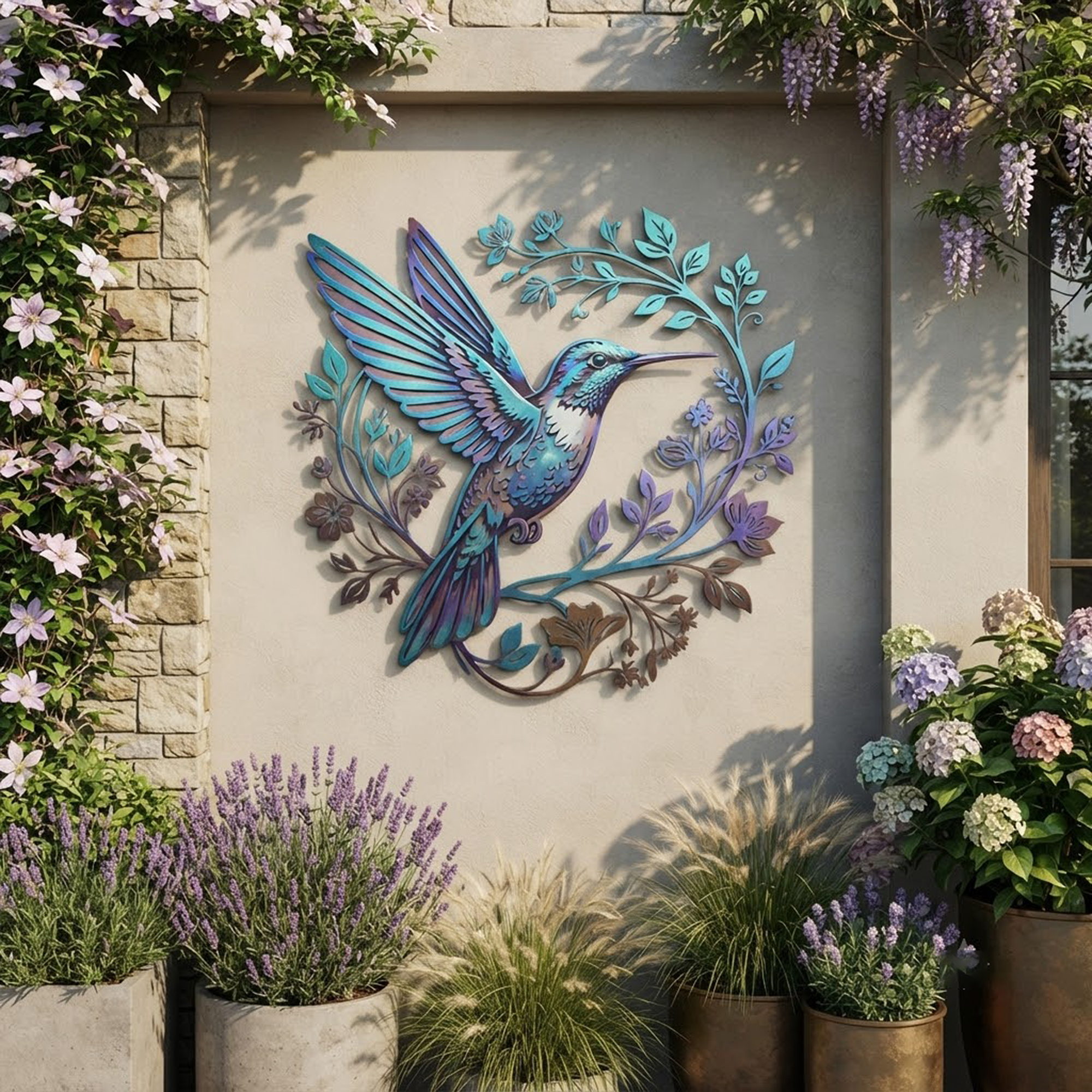 Hummingbird Metal Wall Art