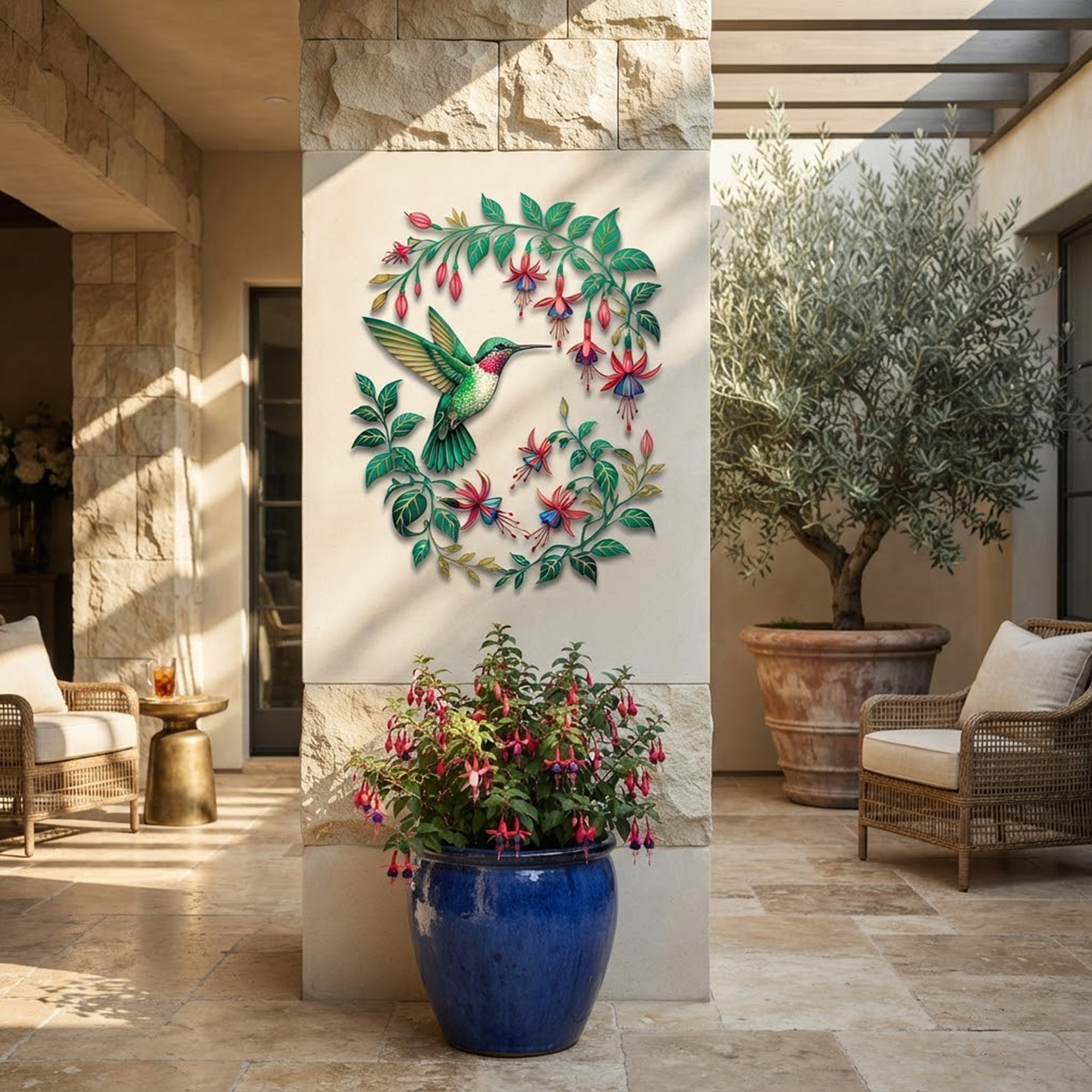 Hummingbird Metal Wall Art