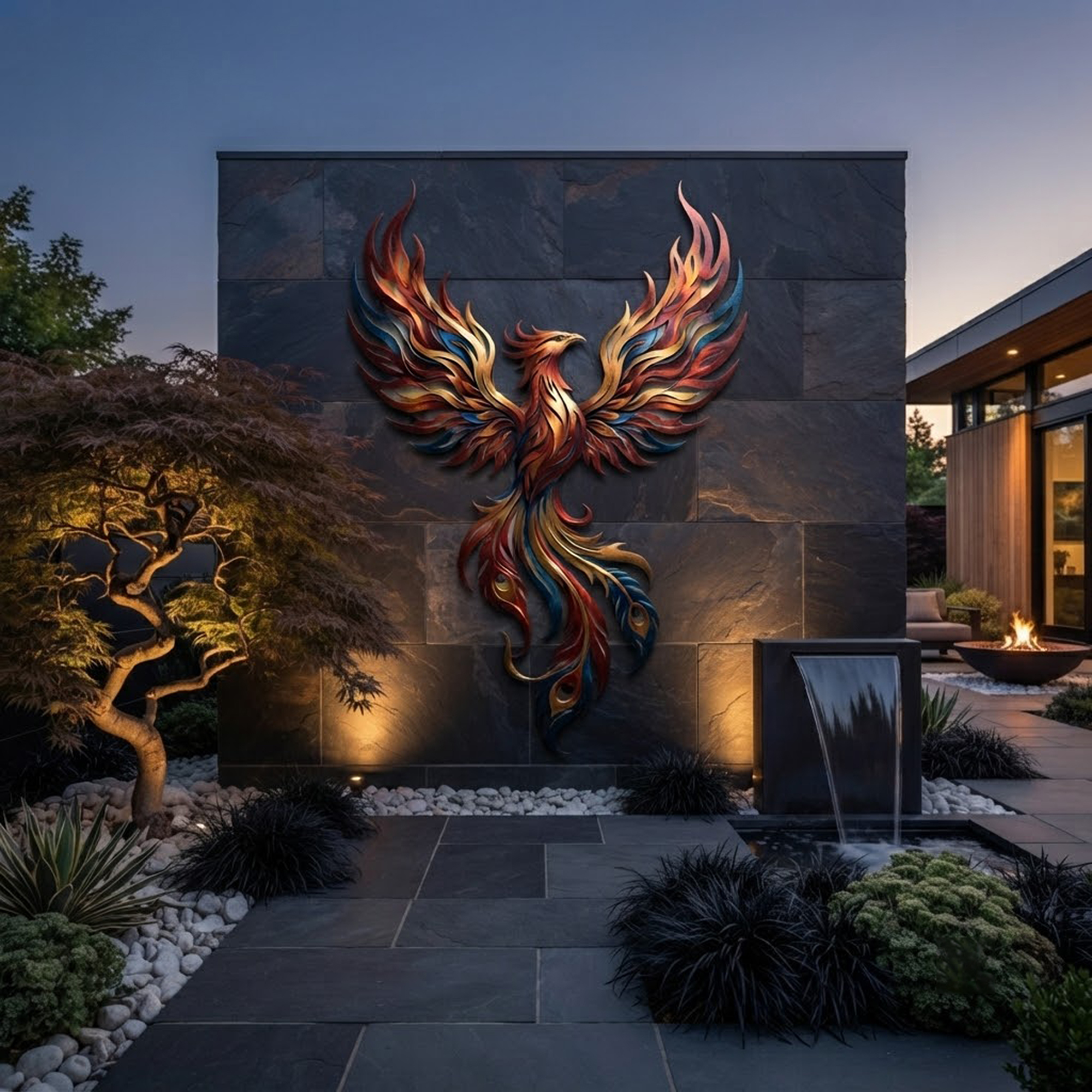 Phoenix Metal Wall Art - product view 3