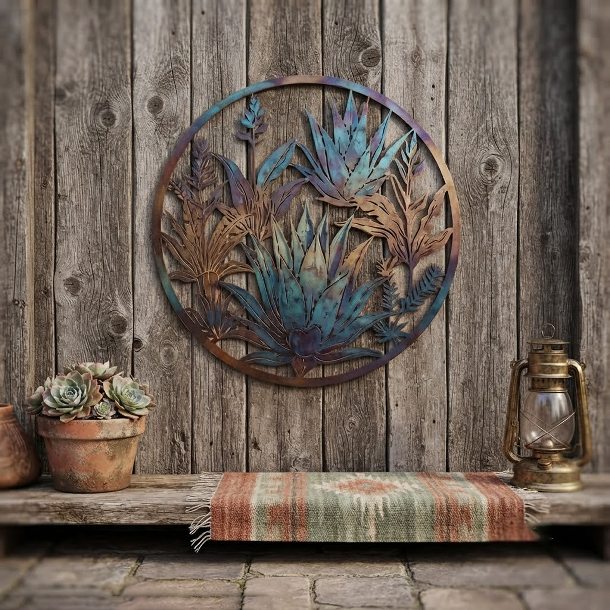 Desert Agave Metal Wall Art - product view 3