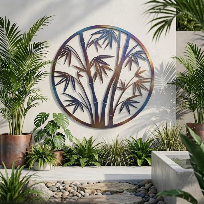 Bamboo Metal Wall Art