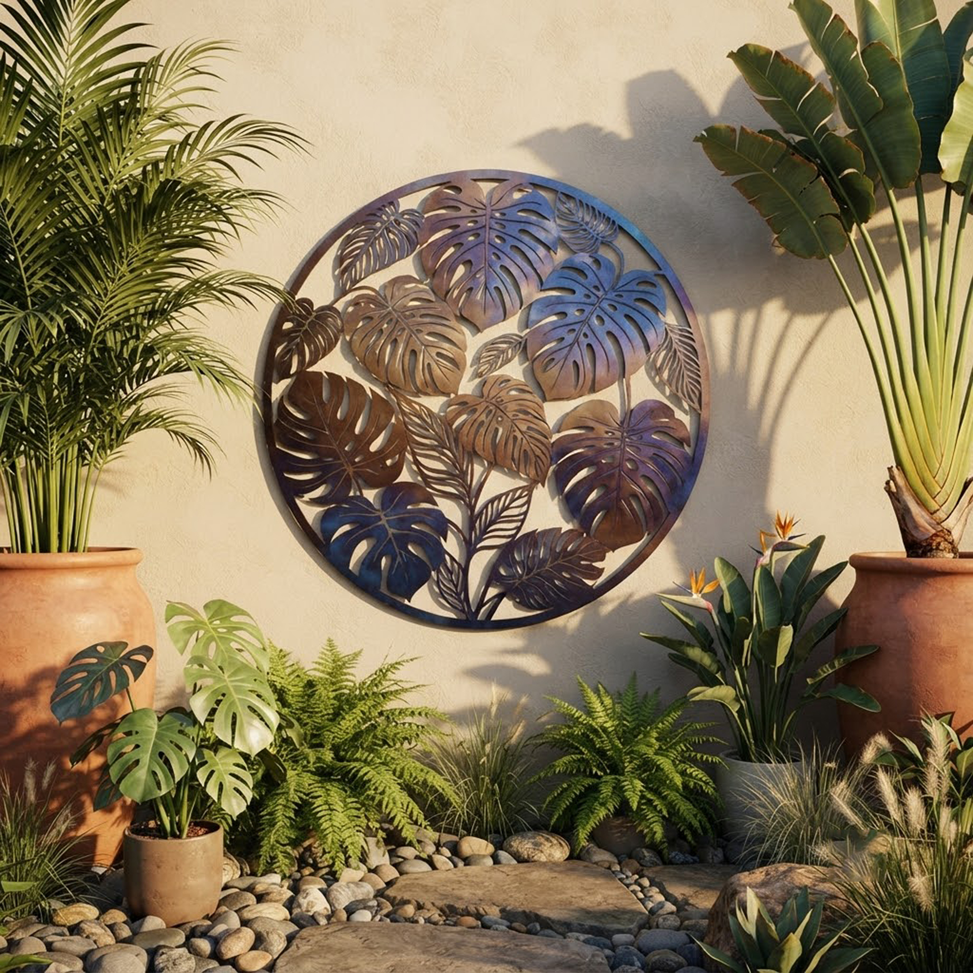 Monstera Metal Wall Art