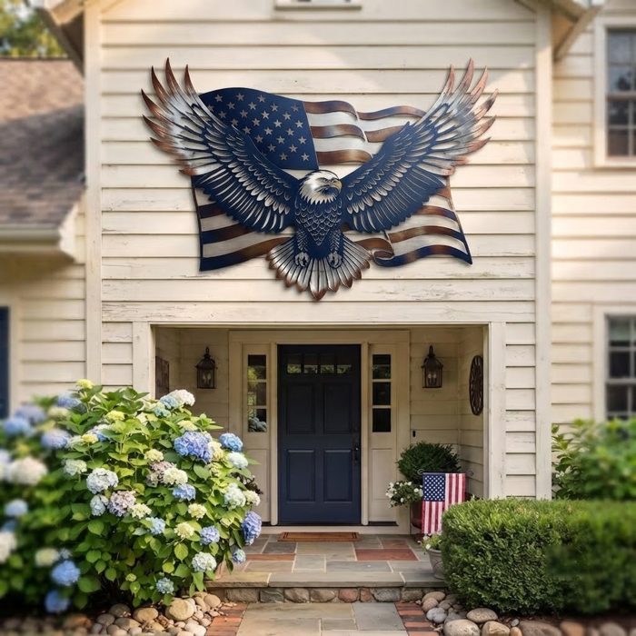 American Eagle Flag Metal Wall Art