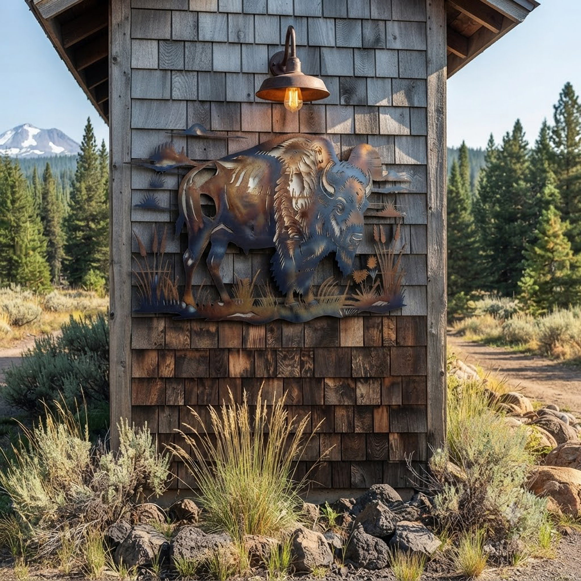Buffalo Metal Wall Art - product view 3