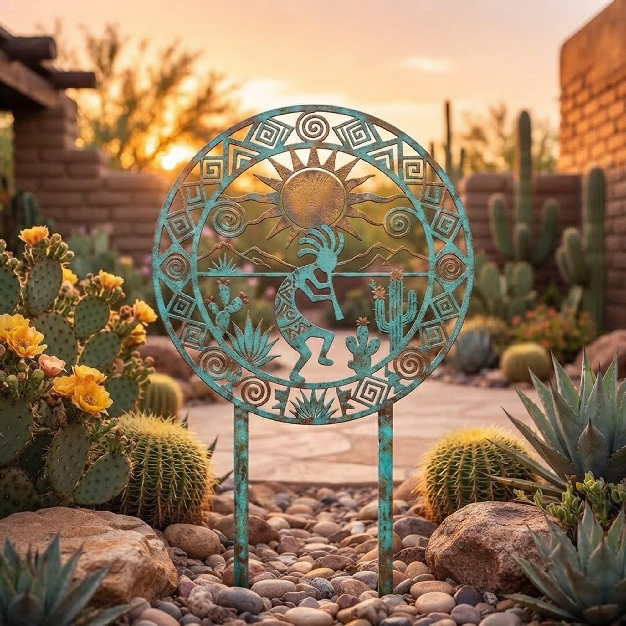 Kokopelli Garden Stake