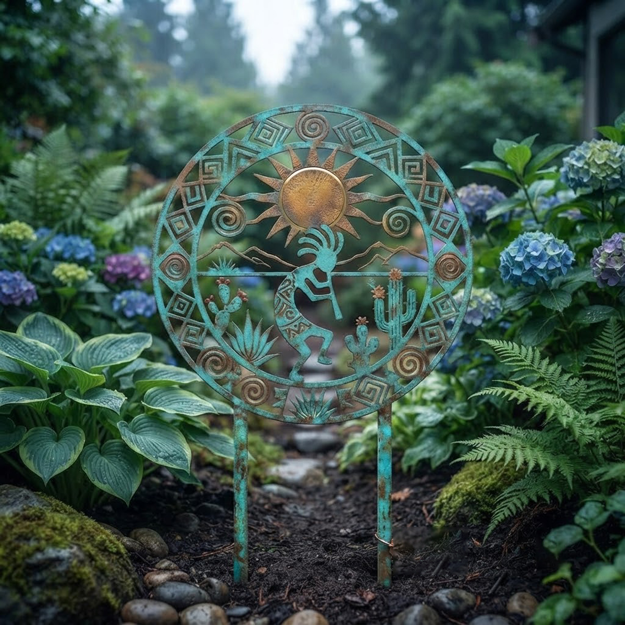 Kokopelli Garden Stake - product view 2