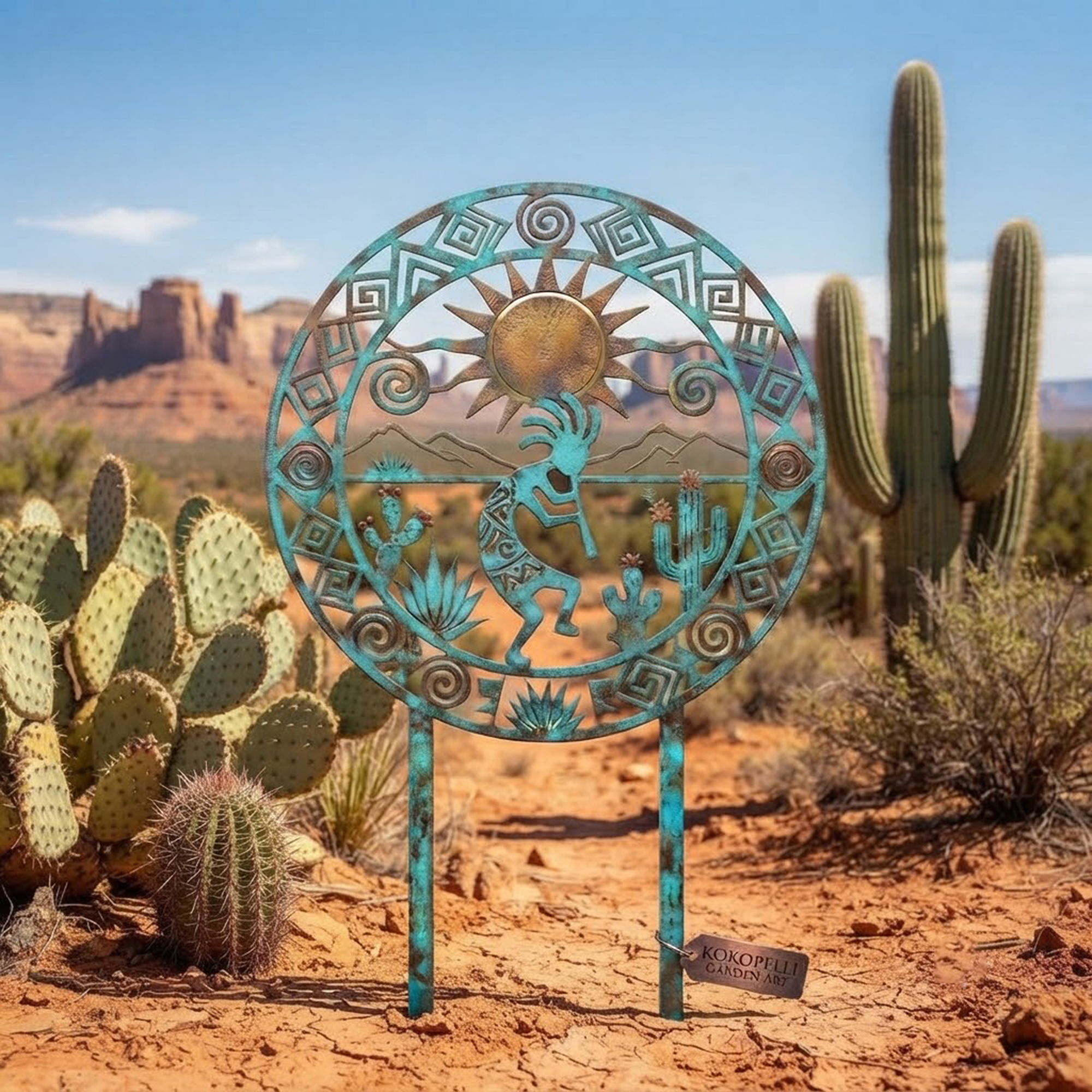 Kokopelli Garden Stake - product view 3