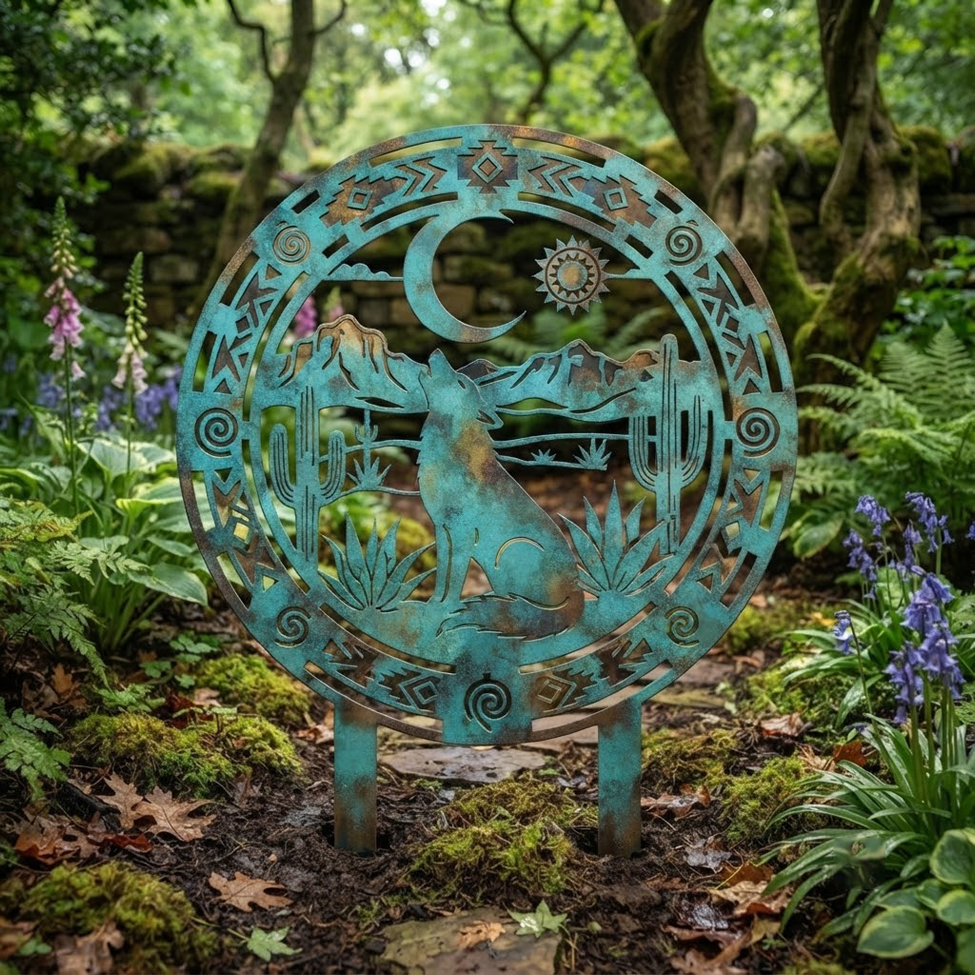 Howling Coyote Garden Stake - product view 3