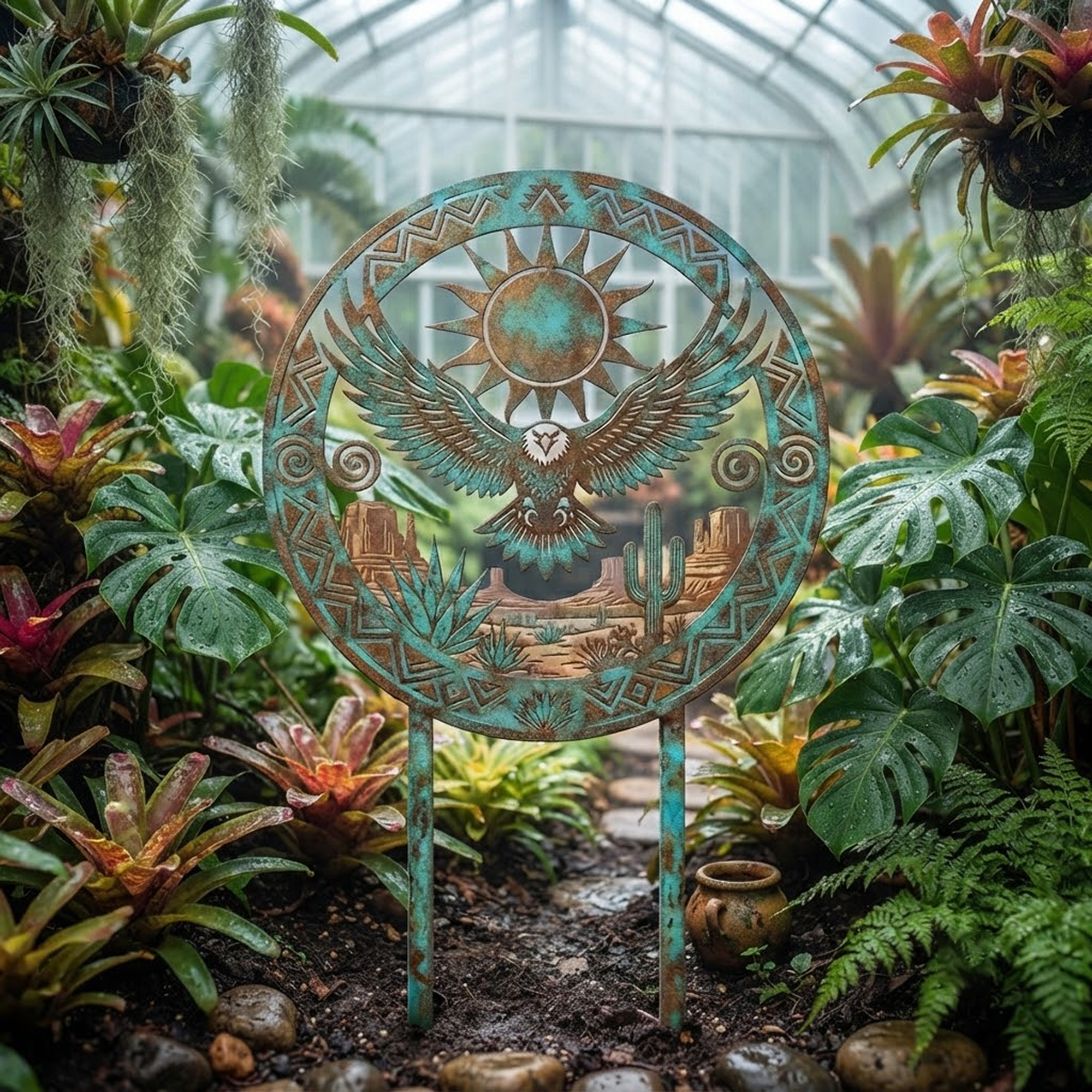 Southwest Eagle Garden Stake - product view 2